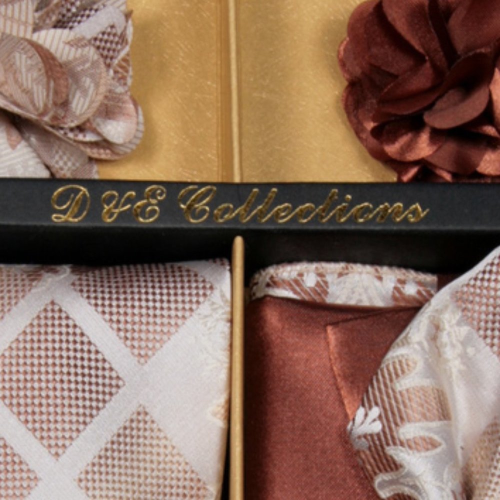 Daniel Ellissa Brown White Bow & Neck Tie 6 Set - Picture 6 of 6